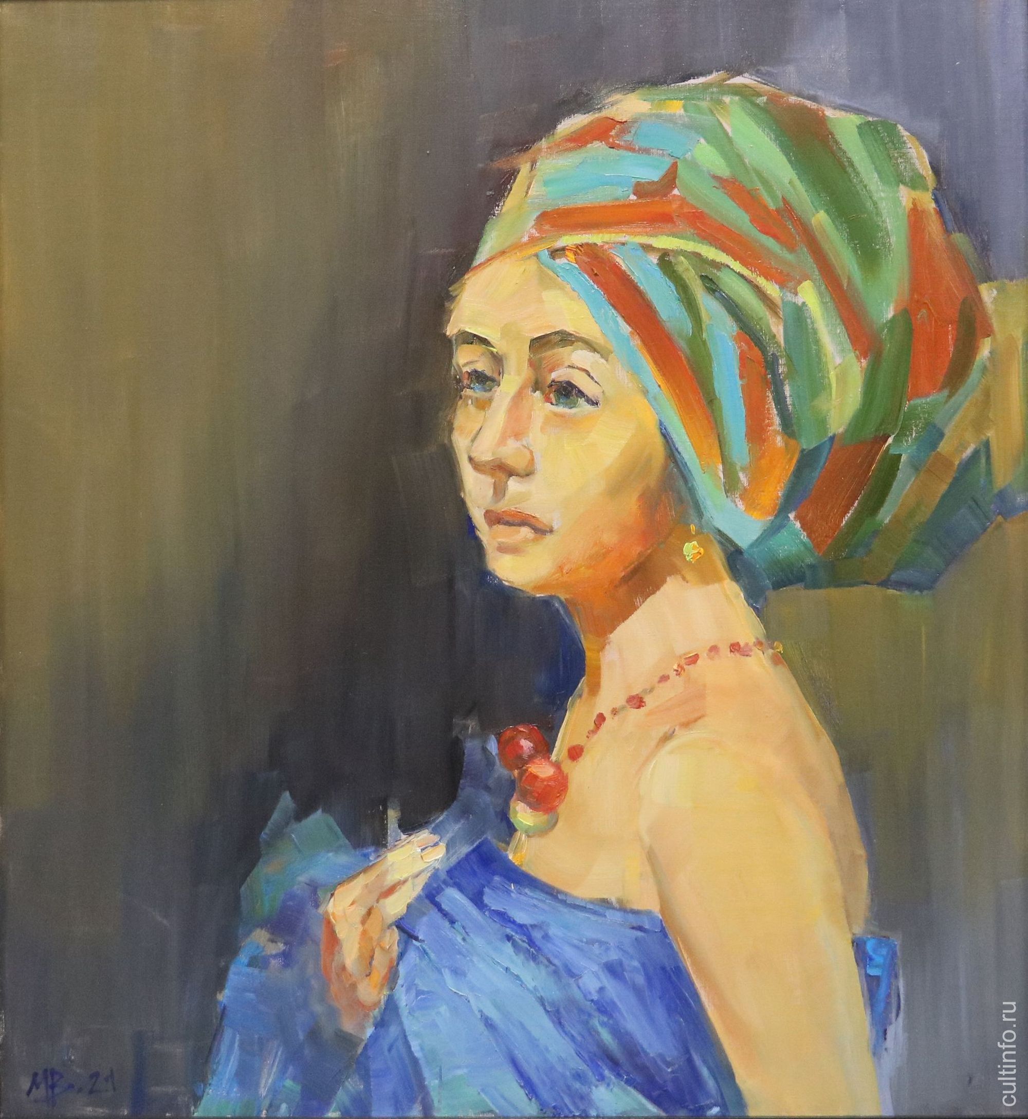 Мария Ведясова (Вологда). Обнаженная в тюрбане. 2021